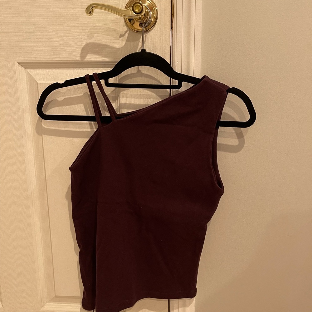Dark purple sleeveless top